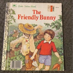 Little golden book The Friendly Bunny Children's Book outdoors kids books VTG